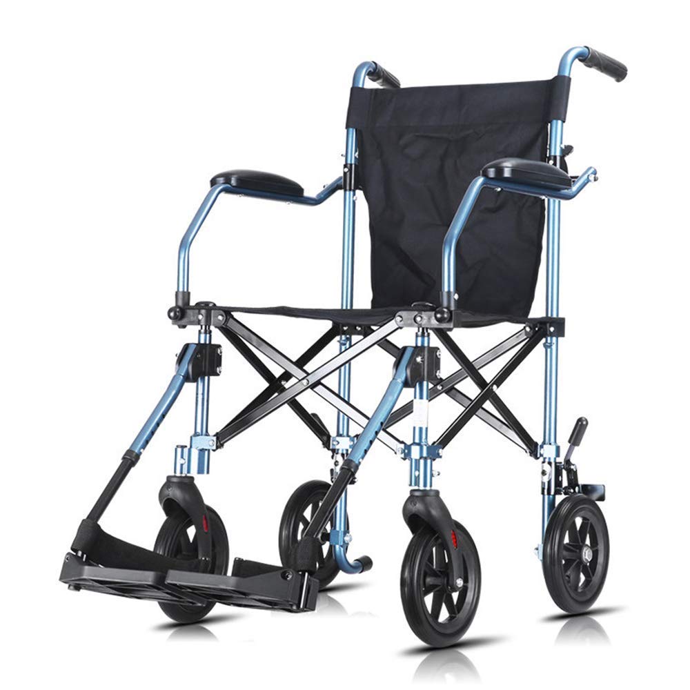 Wózki Inwalidzkie 8.8Kg Ultra Lekkie Krzesło Transportowe Wygodny Podłokietnik Podnóżek 110Kg Łożysko Nośne