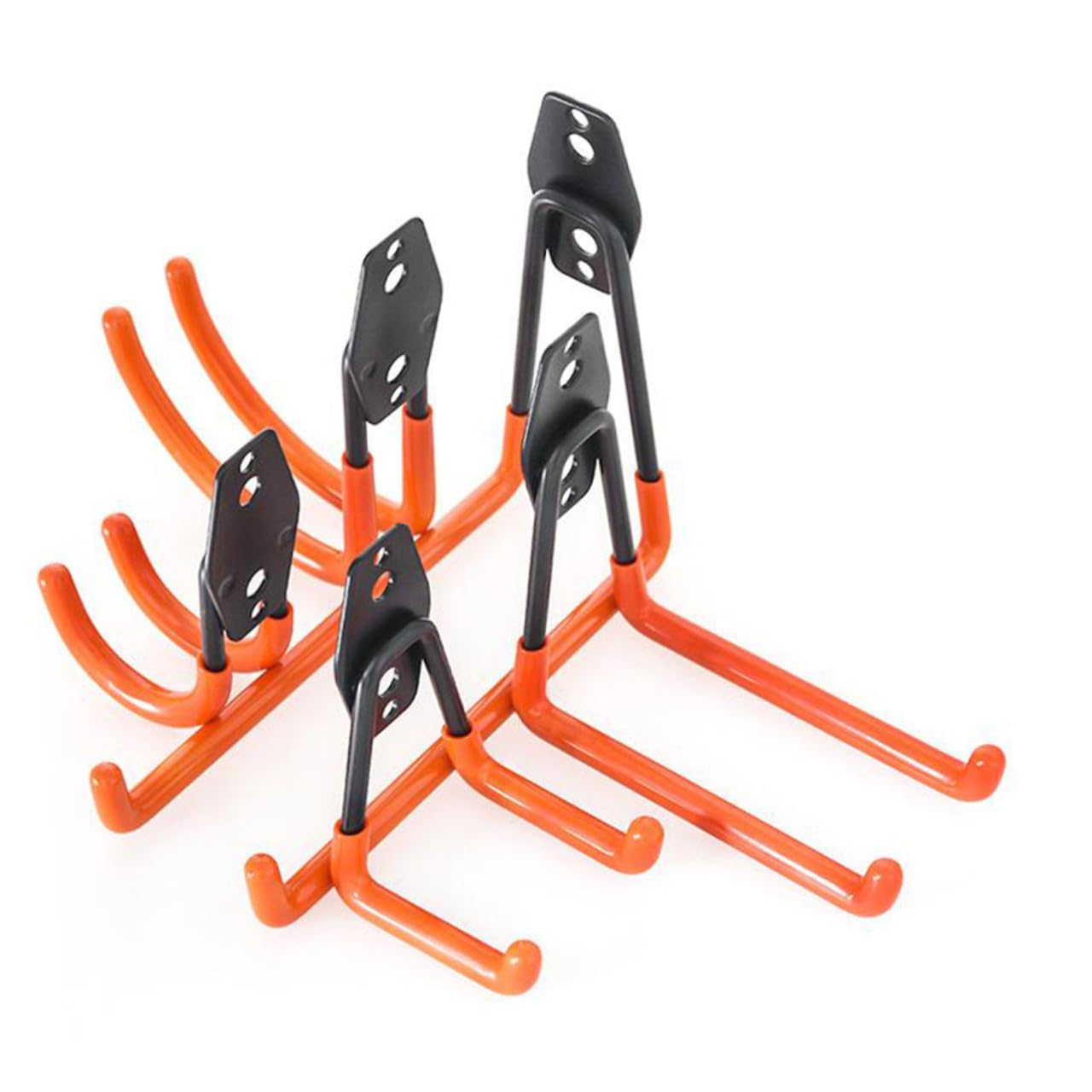 Zerodeko Lagerhaken 2 Stück aus Eisen in Orange für Garage und Balkon