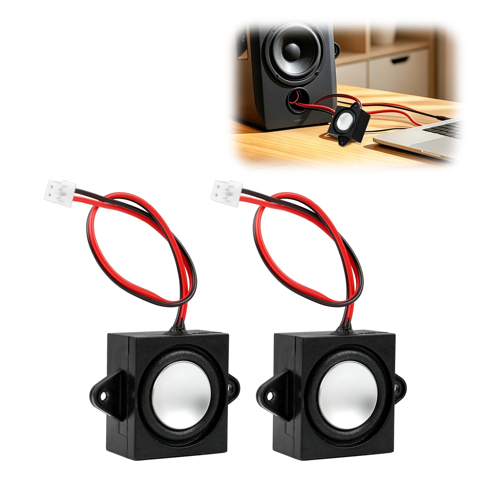 2 mini altoparlanti 3 W 4 Ohm, interfaccia JST-PH2.0, per robot, macchine pubblicitarie, TV LCD, monitor suono chiaro e senza distorsioni per piccoli progetti elettronici