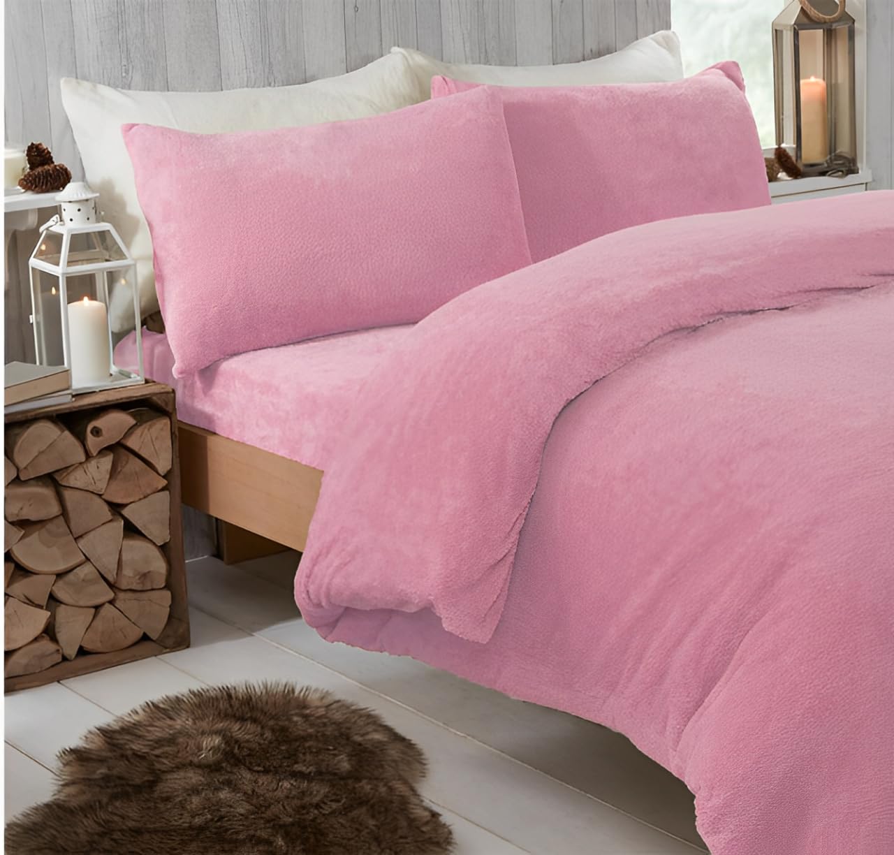 Premium 220TC Microfiber 100% Glace CottonDuvet Cover, Rajai Cover, Quilt Cover Set - Zipper Closure Style (1 Rajai Cover Only) (Size_90 X 100 Inch Duvet Cover with Color - Pink)-image-27