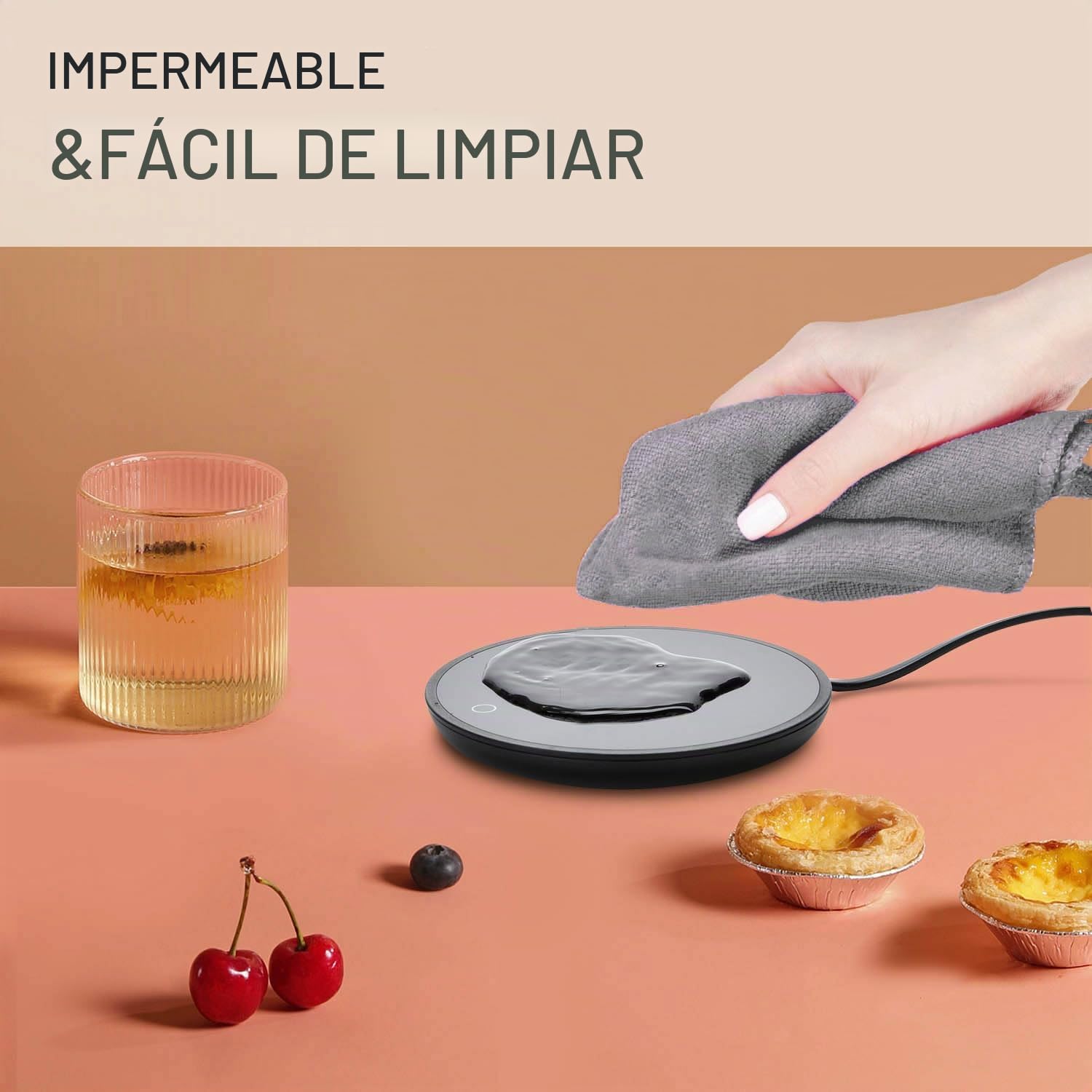 Azyh Calentador inteligente de velas y tazas con apagado automático, calienta de forma segura café, cacao, leche, velas, alimentos, para el hogar, la oficina y regalo