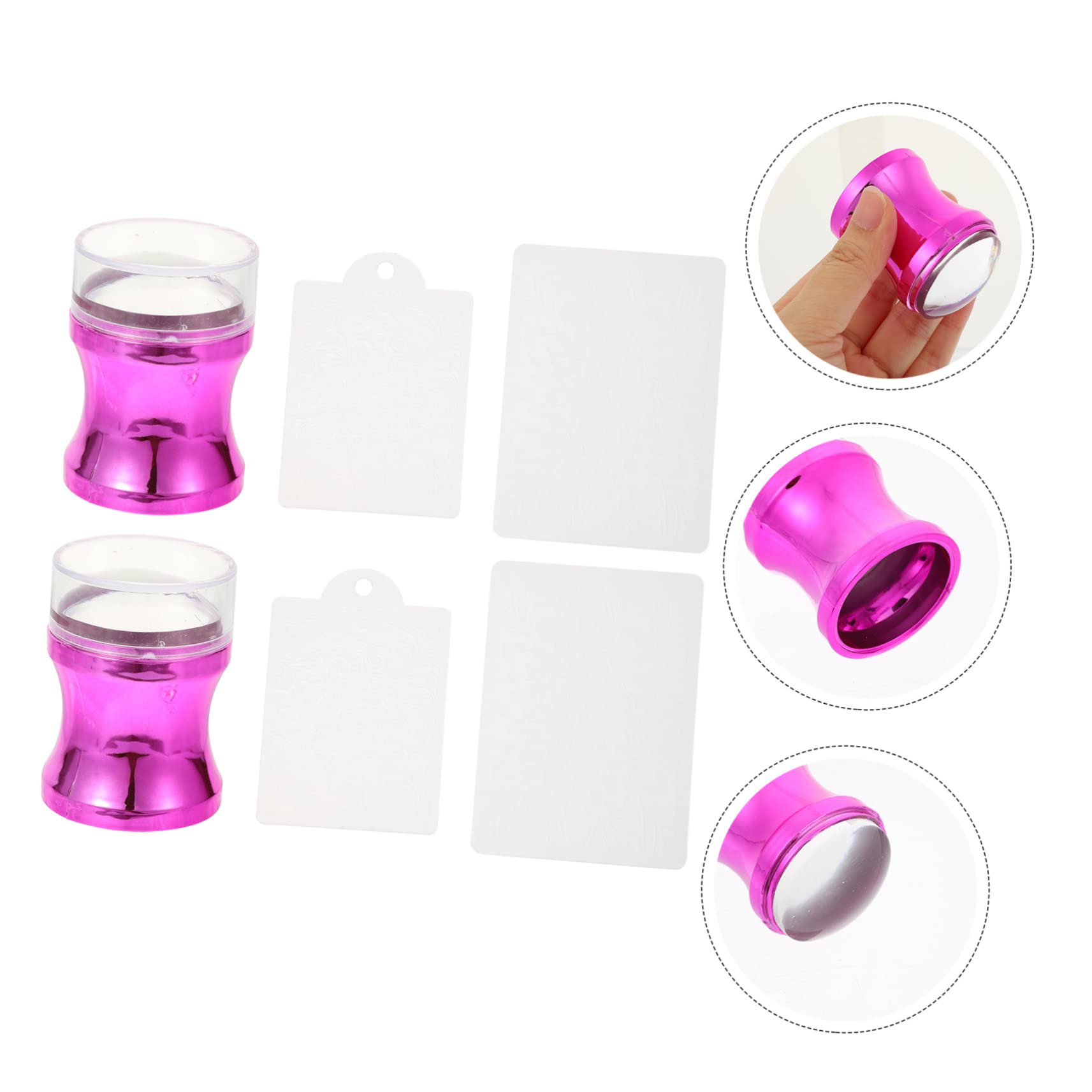 POPETPOP 3sets Stamper Per Unghie Silicone Kit Manicure Nail Art Stampers Strumento Stamping Per Unghie Per Nail Art Te