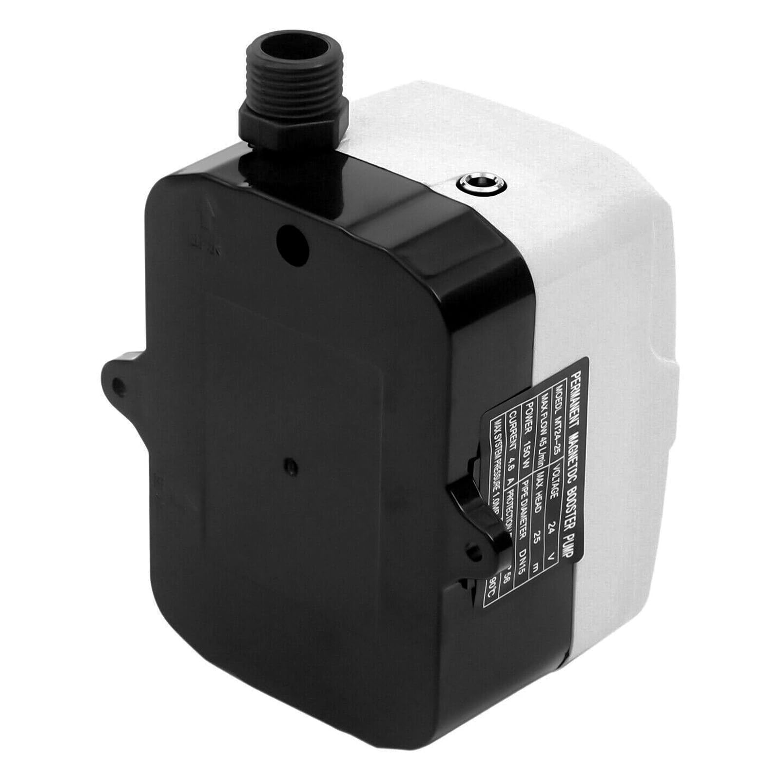 Bomba Elevadora de Presión, 180W DC 24V DN15 1/2" Bomba Elevadora Automática de Bajo Ruido IP56 Bomba Impermeable de Alta Presión para Fregadero de Cocina Ducha Grifo de Jardín, Enchufe de la UE