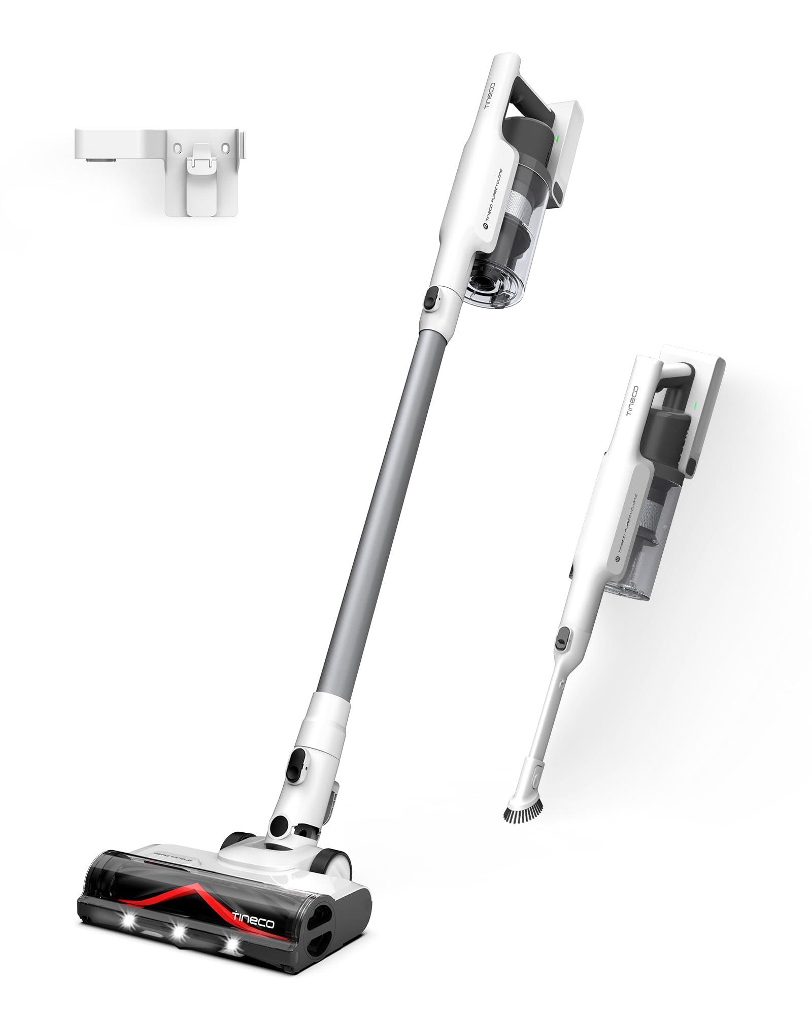 Tineco Bezprzewodowy odkurzacz A30S, ssanie 160 W, czas 60 minut, zbiornik na kurz 1 l, szczotka ZeroTangle, technologia PureCyclone, światło LED