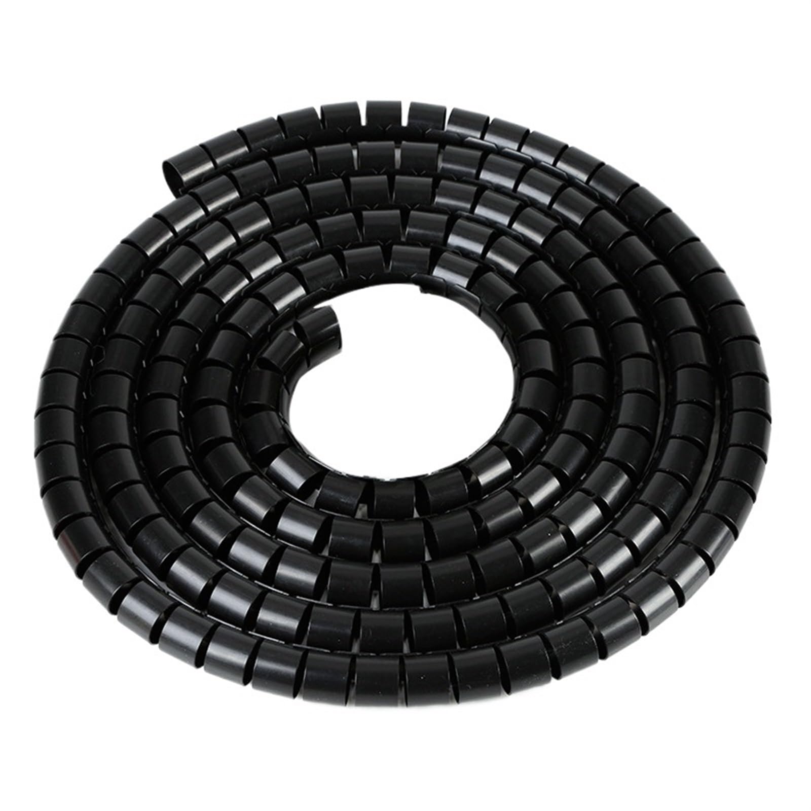 Gaine de câble en spirale, 1 mètre, multicolore, 8-42 mm (Noir, 28 mm de diamètre intérieur)