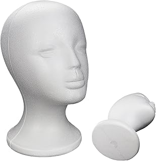 Wig Foam Mannequin Head- Lightweight Mannequin Head For Wigs | Mannequin Display For Masks, Female Wig Foam Mannequin Hea...
