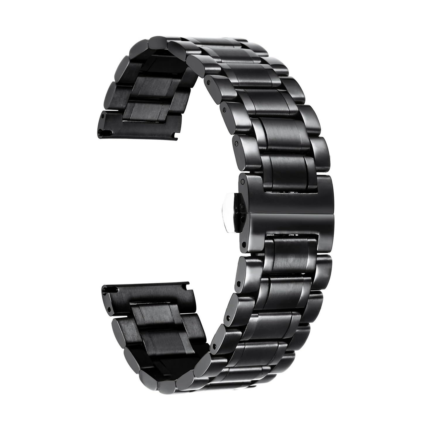 Paski do zegarków ze stali nierdzewnej 18 mm, 19 mm, 20 mm, 21 mm, 22 mm, 24 mm, metalowy zamiennik paska do smartwatcha proste i zakrzywione końcówki dla mężczyzn i kobiet