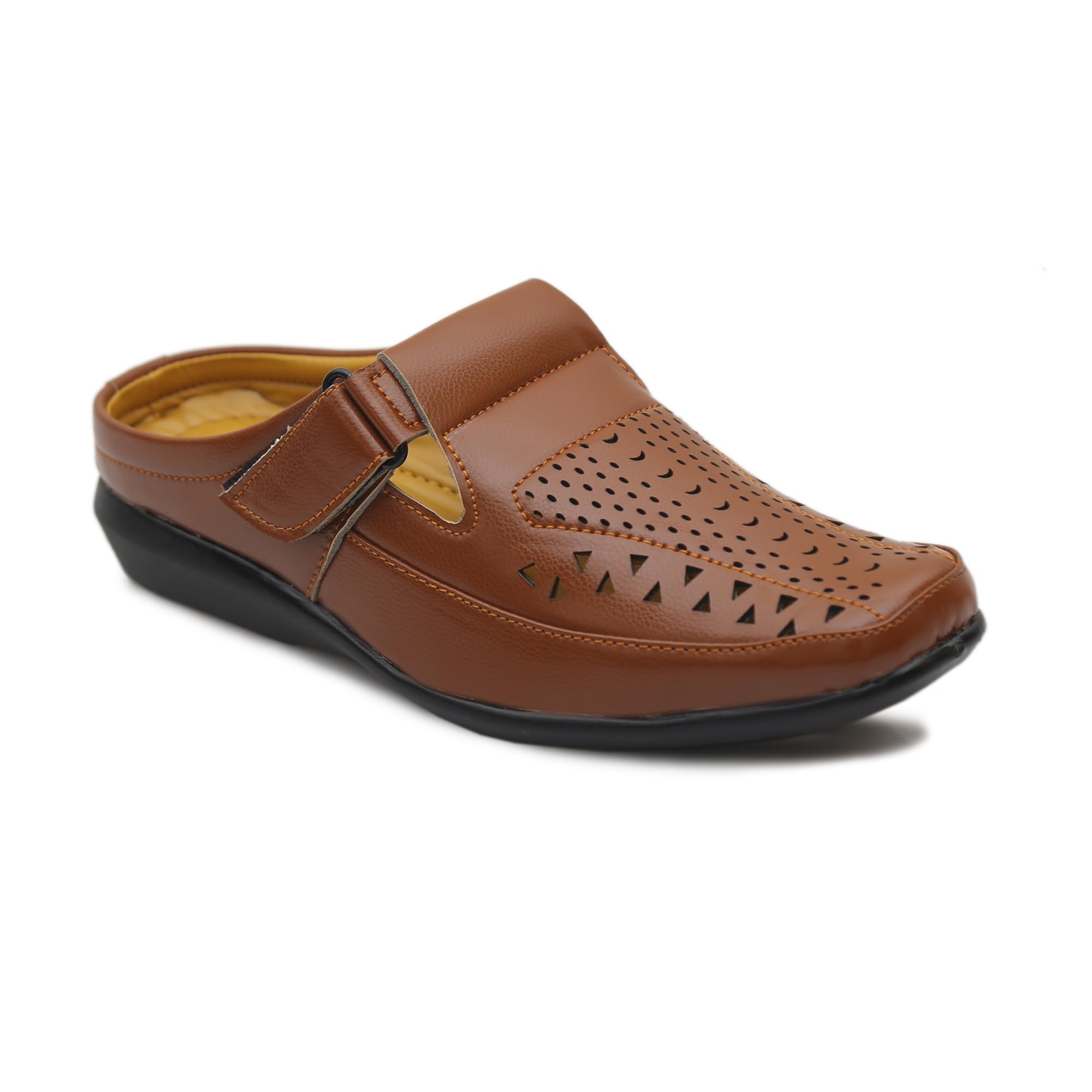 HSF Leather Sandel type shoes for Men's Black-picture-30