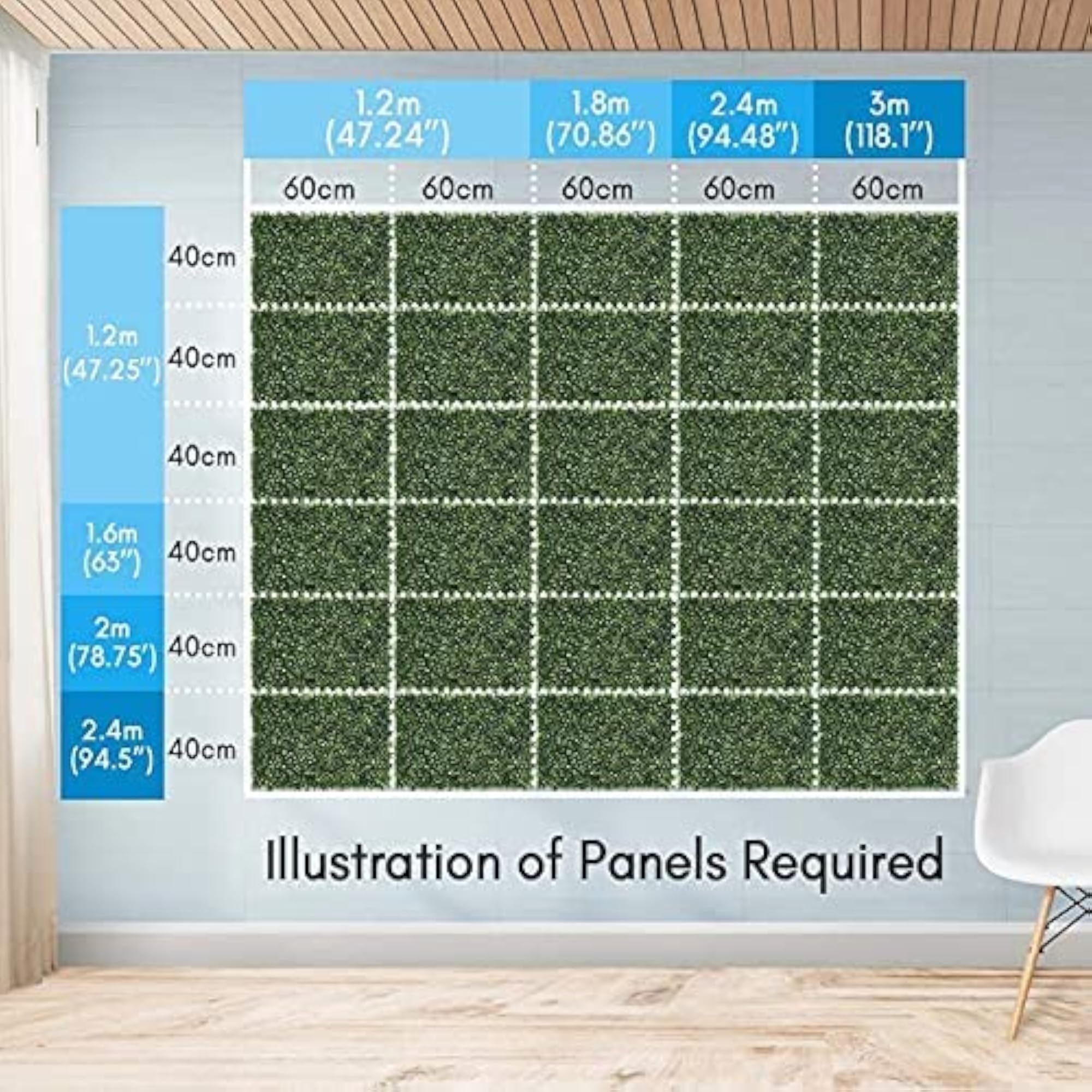 Artificial Wall Grass for Home Decoration, Vertical Garden