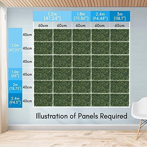 Image of Wall Grass (4 Pcs), Artificial Grass for Wall Decoration, Vertical Garden Artificial Mat, Artificial Grass Tiles for Balcony and Garden (Forest Lily, 60cm x 40cm x 8cm, Pack of 4)