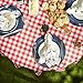 DII Red Check Outdoor Zippered Tabletop Collection, Stain Resistant & Waterproof, 60
