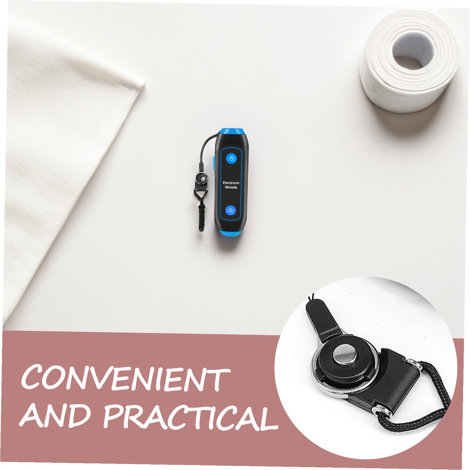 Alasum Sifflet Électronique De Football Bleu avec Sos Lumineux Et Lampe Torche, Sifflet Électrique Portable pour Entraîneurs Et Arbitres, avec Cordon, pour Sports, Sécurité Extérieure Et Secours