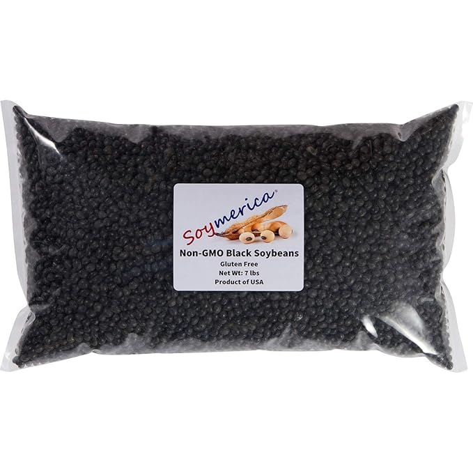 Soymerica NonGMO Black Soybeans 7 Lbs (Newest Crop