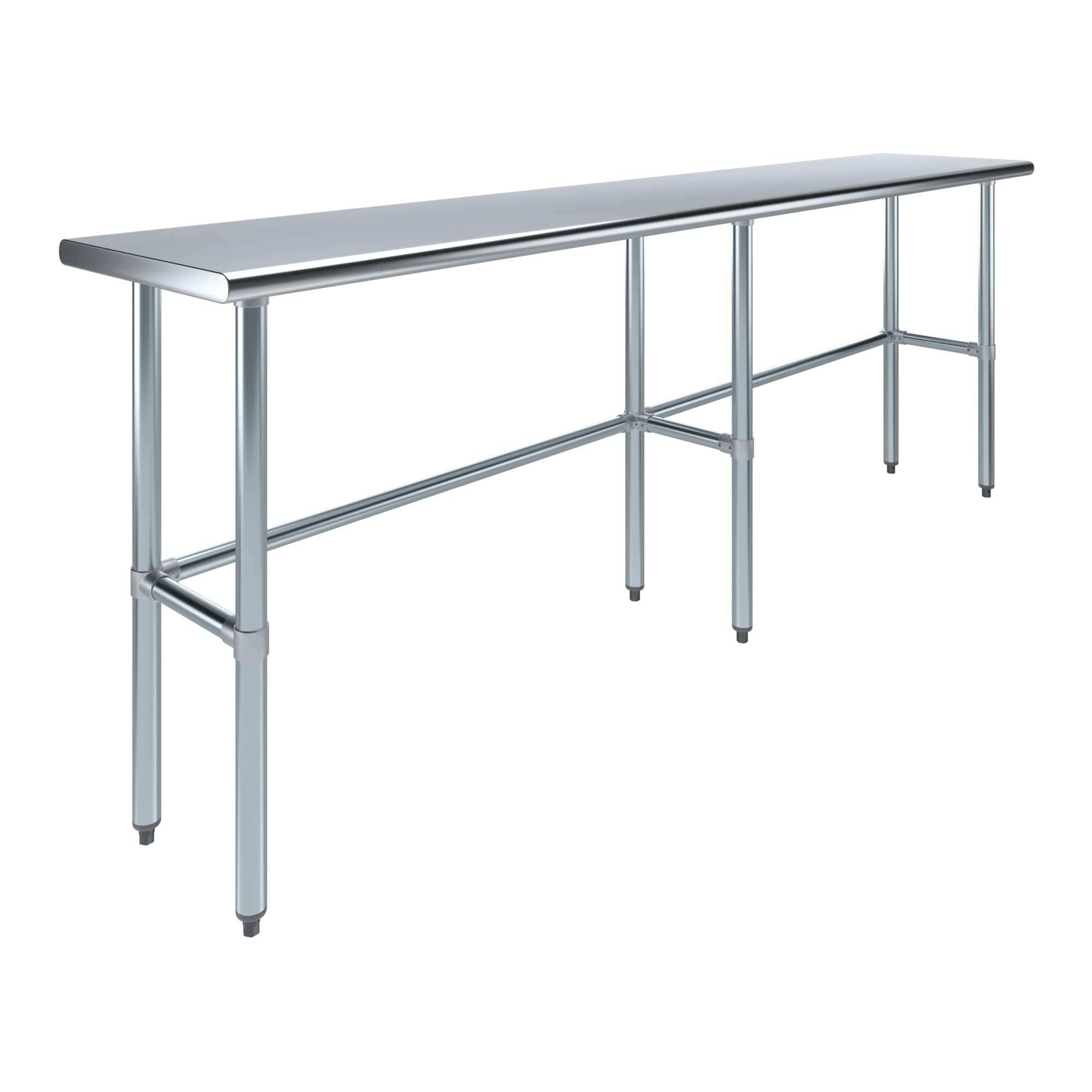 18 in. x 96 in. Open Base Stainless Steel Work Table | Residential