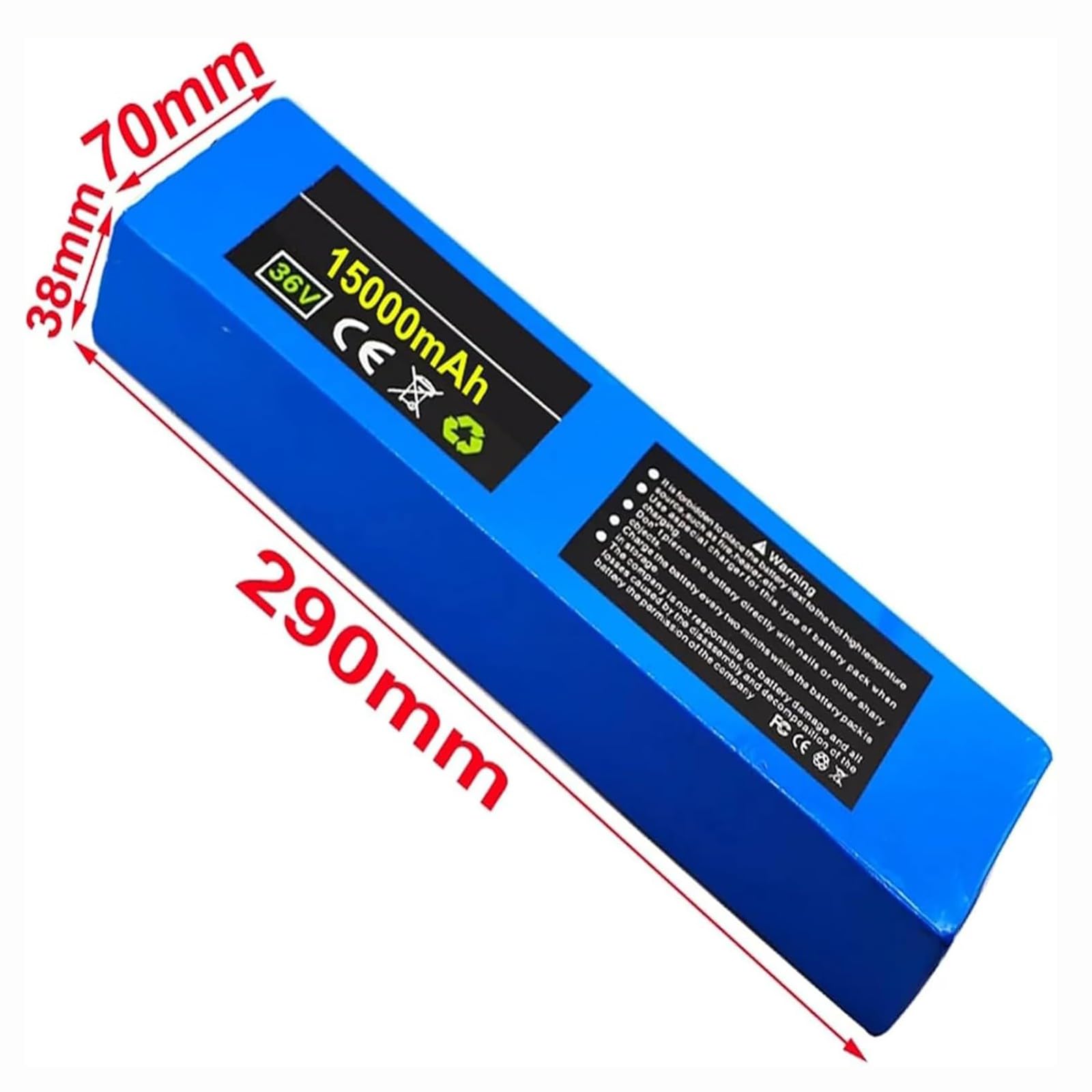 Batería de iones de litio de 36 V y 15 Ah, 10S3P, con BMS de 15 A integrado y cargador, para patinetes eléctricos y bicicletas eléctricas de 100 W a 500 W. 36V 15Ah,XT90