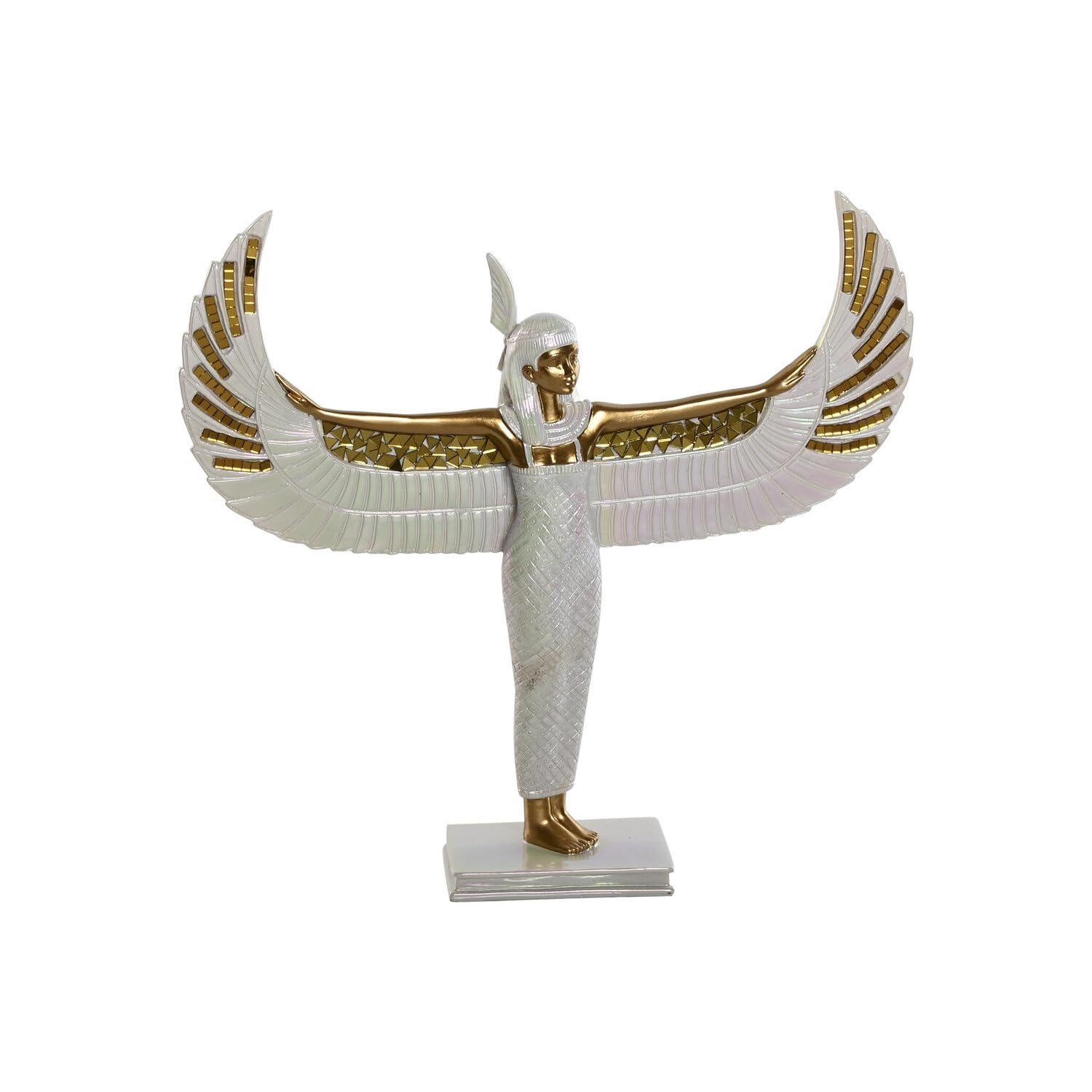 Statue Isis résine 34x6,5x33,5 blanche décoration design moderne