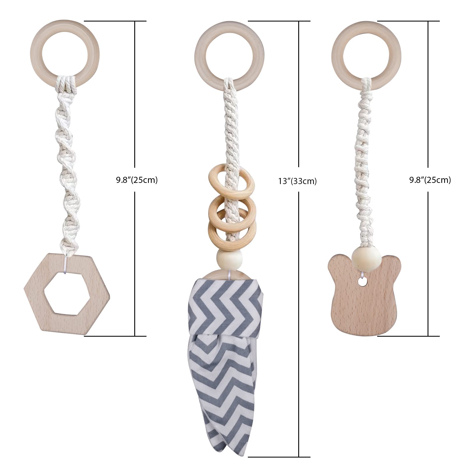 Caudblor Gimnasio Madera Bebe, Gimnasios Infantil Actividades para Bebes, Gimnasio para bebé de Madera, Baby Gym Juegos Sensoriales Juguete Educativo para Niños (Natural-Gym)