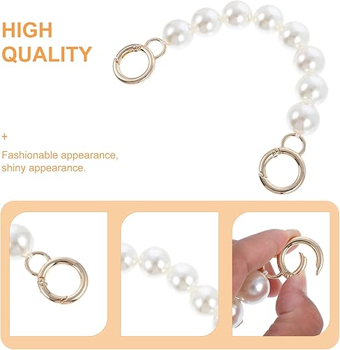 Miniatura 2 de OSALADI Correa de cadena para bolso de mano, bolso de mano, cadena con asa de cuentas, correa extensora de repuesto para mujer, bolso de mano, bolso