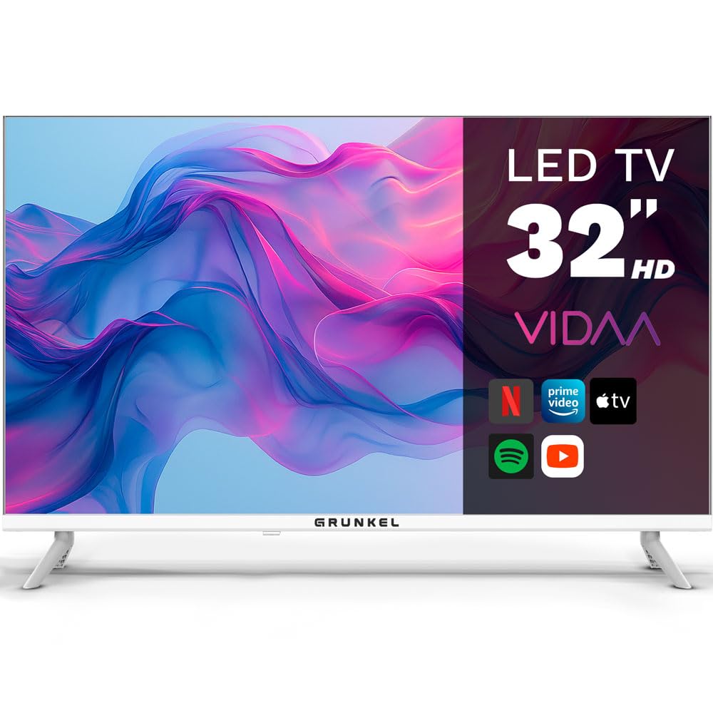 Televisor LED-3225VDBLANCO de 32” con resolución FHD, Sistema VIDAA, 3 HDMI, 2 USB, Wi-Fi y Sonido estéreo 16W