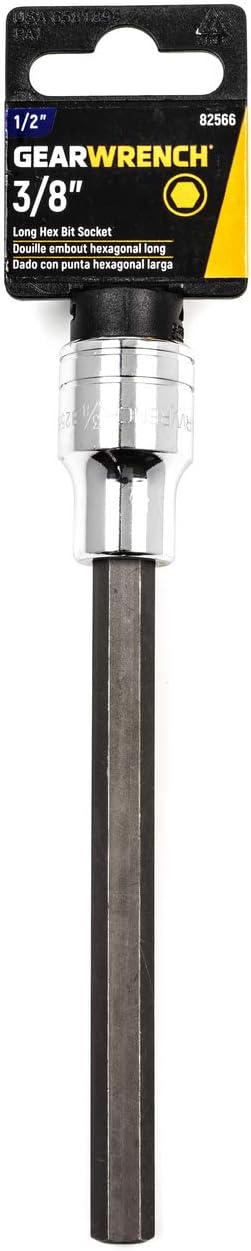 GEARWRENCH 1/2" Drive Long Length Hex Bit SAE Socket 3/8" - 82566
