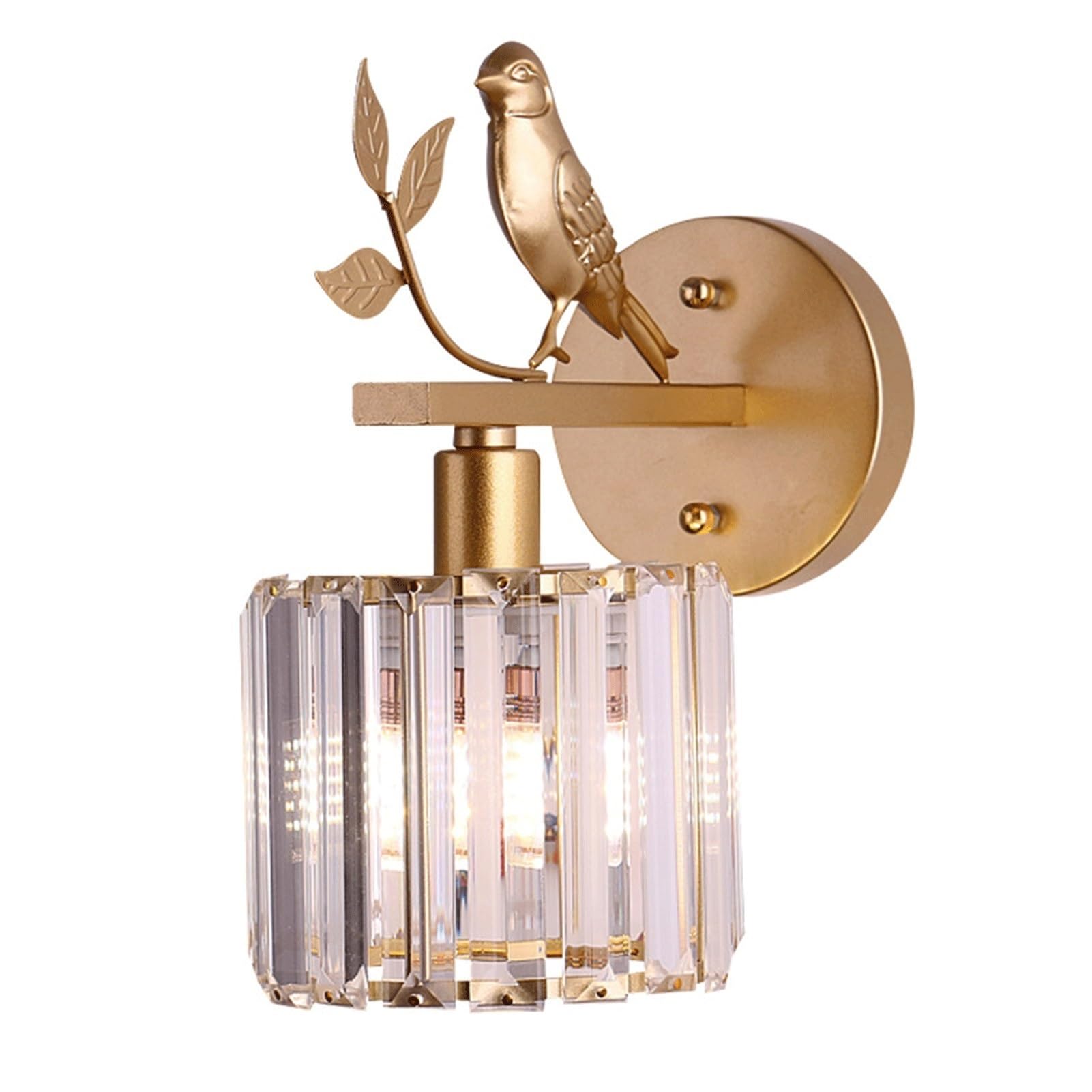 HPTHLY Wall Sconces Metal Bird Crystal Wall Light, Indoor Wall Lantern, E14 Base Sconces Lamp, Headboard Ing Fixtures For Bedroom Bedside Study Hallway Living Room Ho