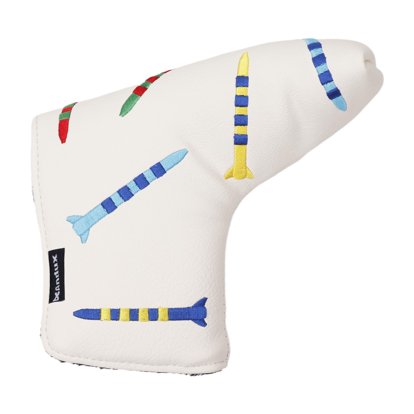 Andux PU gestreifte Tees Muster Putter Abdeckung Golf Putter Head Covers