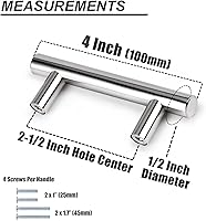 Vista 4 de Manijas Probrico modernas para gabinetes de cocina, con forma de T, color blanco