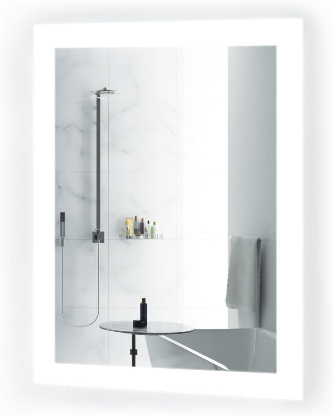 Krugg Small LED Bathroom Mirror 15 Inch x 20 Inch | Lighted Vanity Mirror Includes Dimmer & Defogger | | Wall Mount Vertical or Horizontal Installation