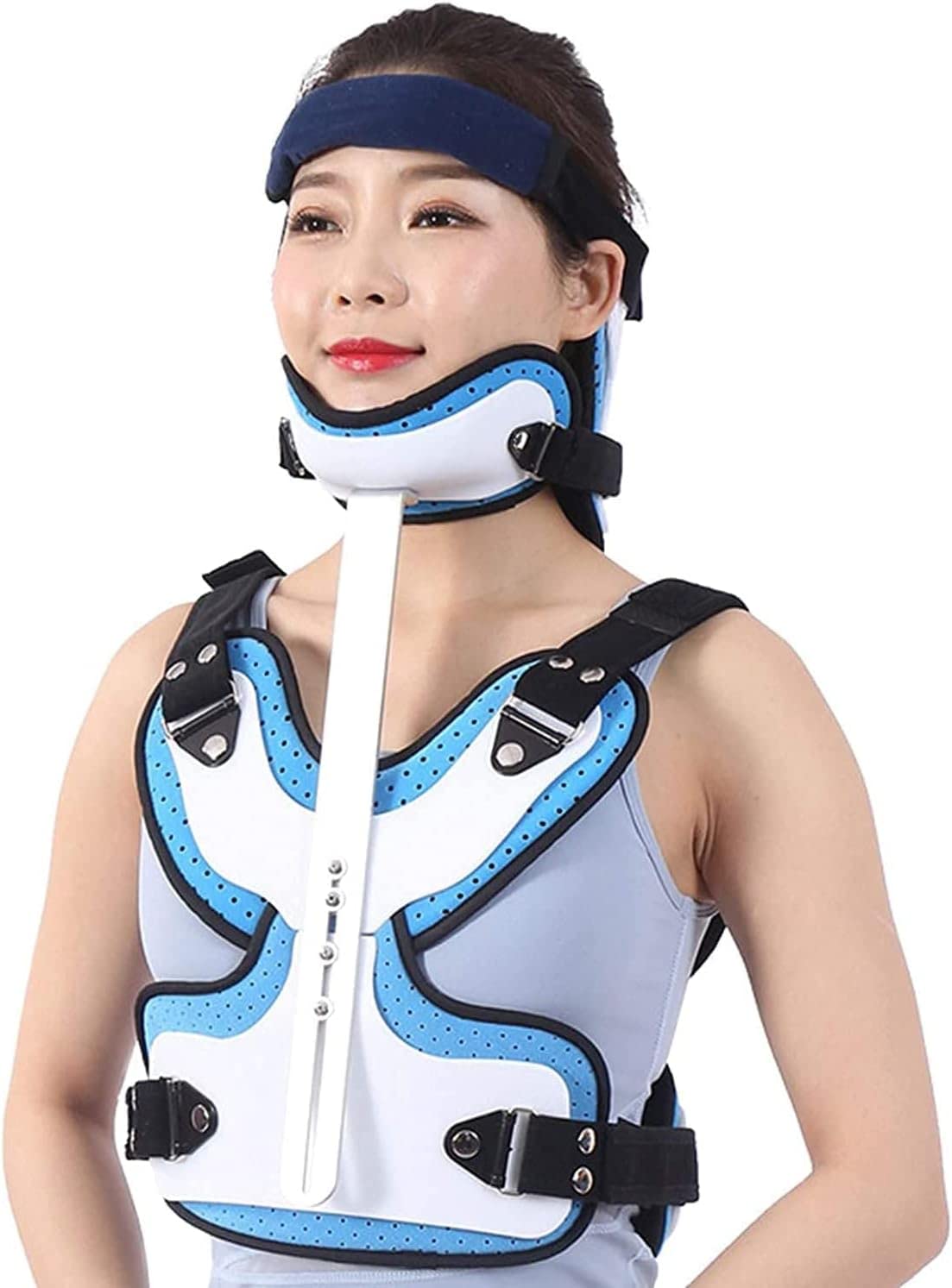 Nackenbandage Neck Brace Collar Langlebige Nacken-Brust-Orthese | Zervikales Traktionsgerät | Linderung von Nackenschmerzen, Schulterschmerzen, Dekompression der Wirbelsäule Zahnspange zur Schmerzlind