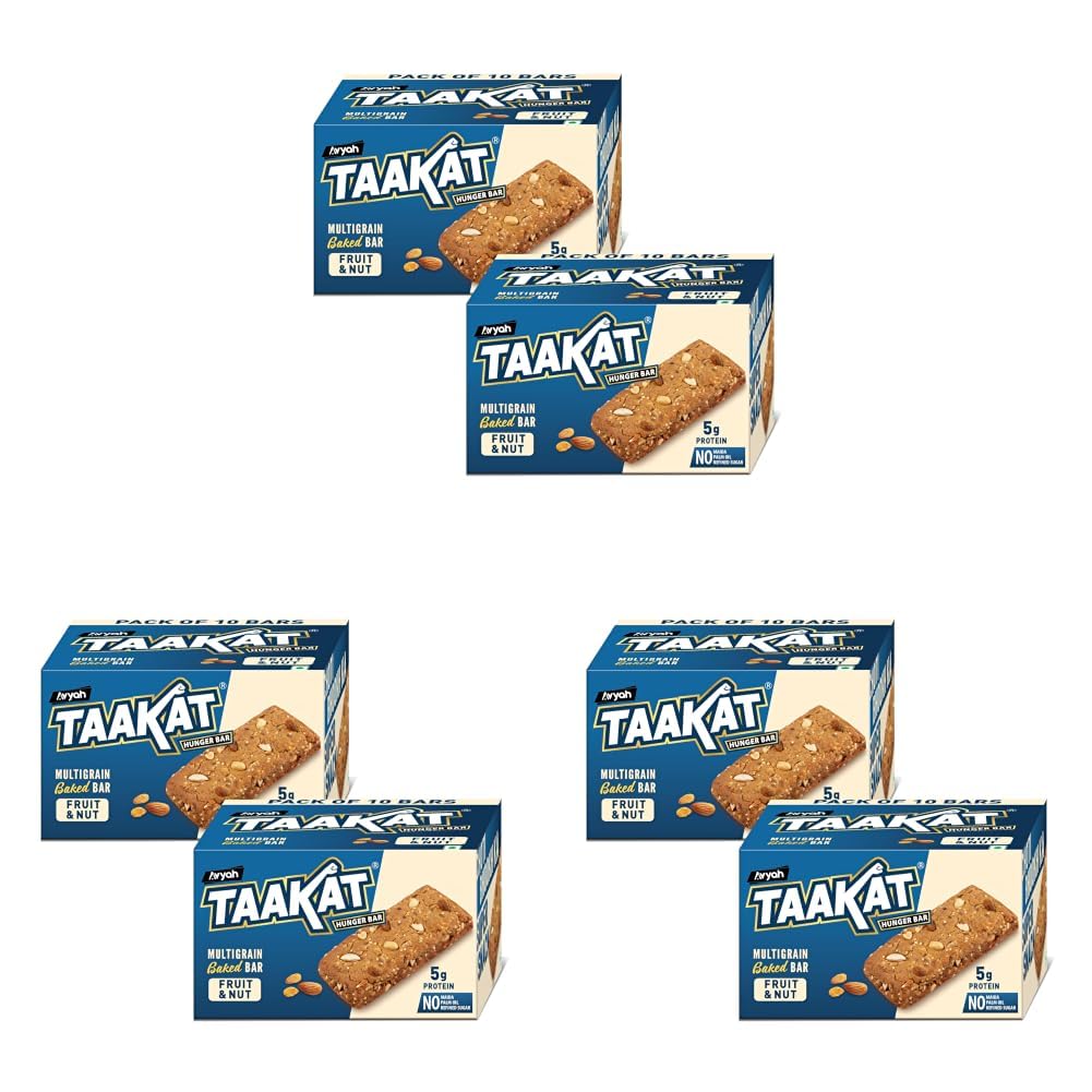 Taakat Hunger Bar Crunchy Coconut : Pack of 10 X 2 | 5g Protein | Multigrain Baked Bar| NO - Maida, Palm Oil and Refined Sugar — Amazon image 5