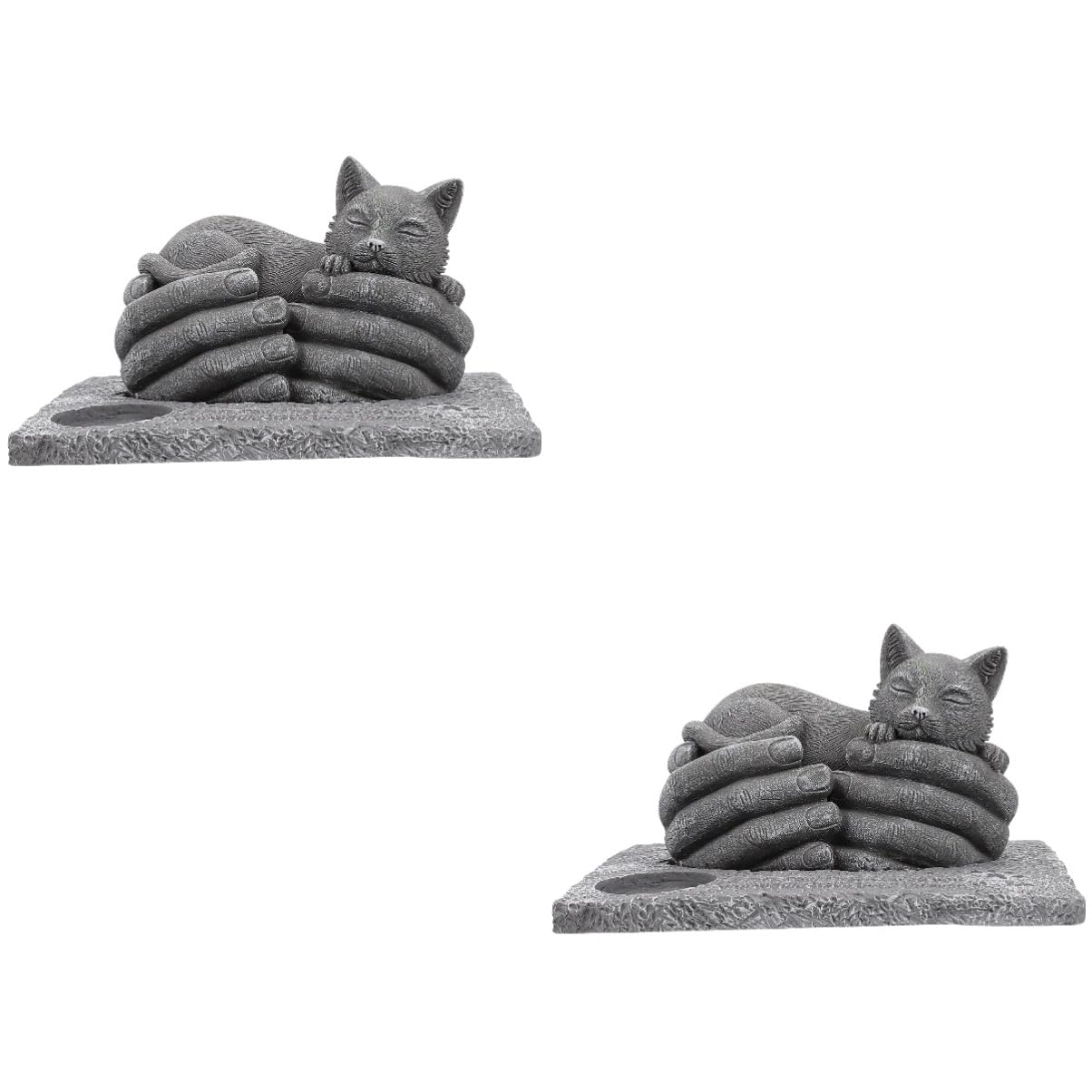 POPETPOP 2 Piezas Lápida Sepulcral Escultura Conmemorativa De Mascotas Vela De Pilar Titular De La Vela Del Perro Tumba De La Memoria De Mascotas Lápidas De Perro Recuerdos Familiar Resina