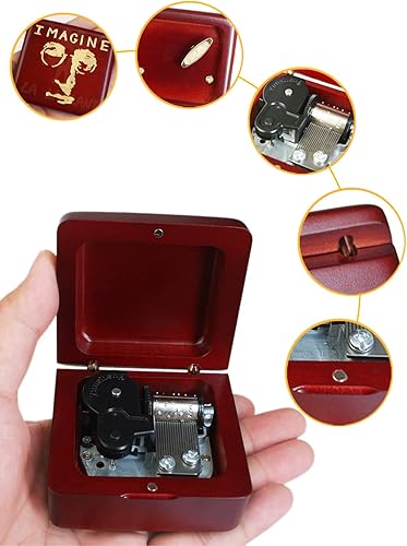 Miniatura 74 de Caja de música Sinzyo con mecanismo de madera tallada clásica caja musical regalo para Navidad, cumpleaños, día de San Valentín, el mejor regalo