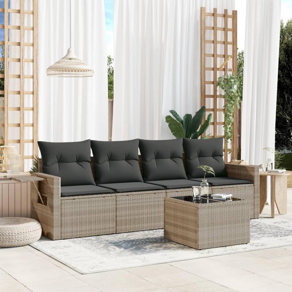 Canapés de jardin en rotin synthétique Gecheer CTY-58 gris clair