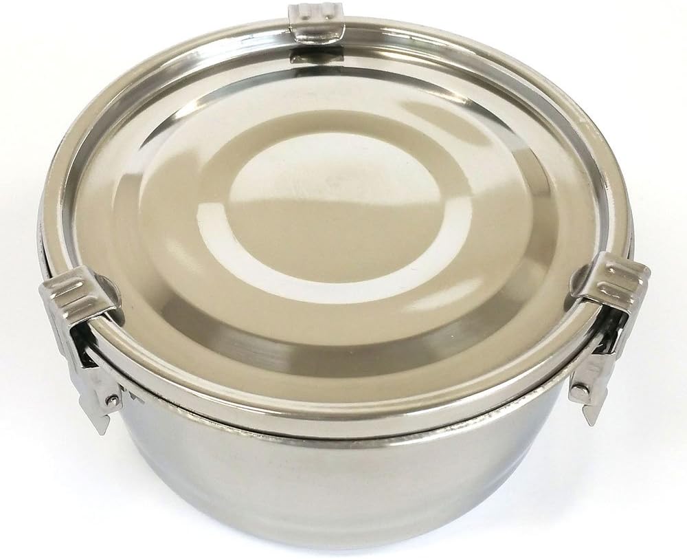 Stainless Steel Leak Proof Food Storage Containers - Multipurpose Use : Picnic Lunch Bento (M)