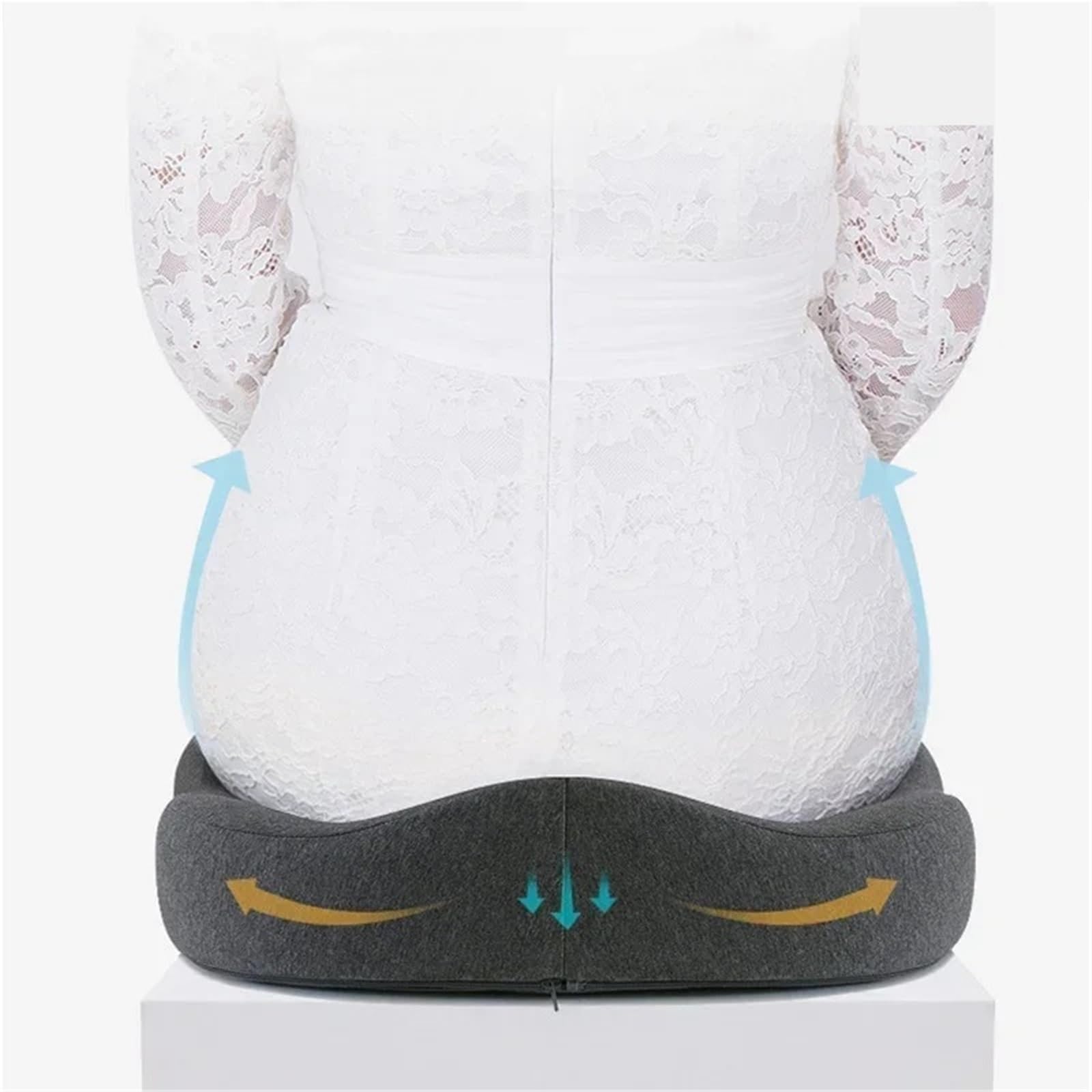 Memory Foam Sitzkissen Memory Foam Bürostuhlkissen Autositz Stützpolster Gesäßkissen Massage Hüftkissen Für Bürostuhl(Basic)