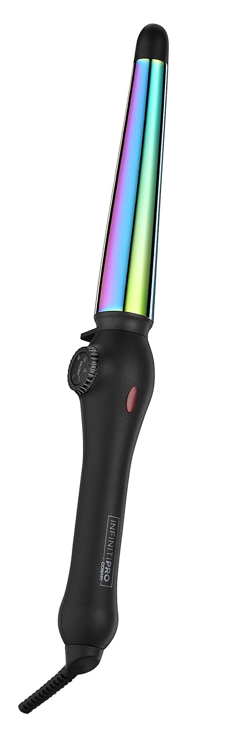 INFINITIPRO BY CONAIR Rainbow Titanium 1.25-Inch to 3/4-Inch Tapered Curling Wand