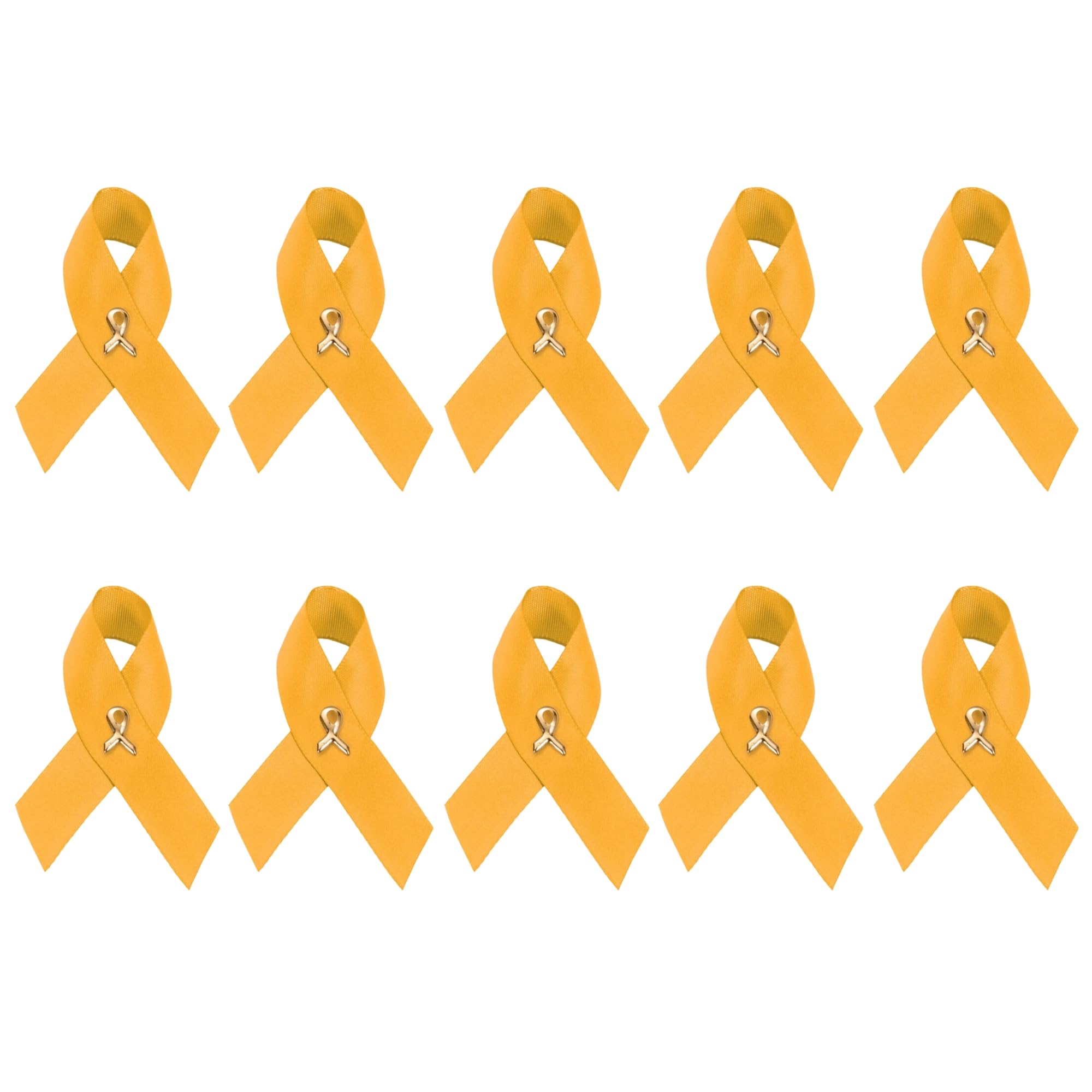 1/2/5/10/25/50/100pcs Satin Awareness Ribbon Pins (Pick your color), for Cancer &amp; Disease Awareness, Bulk Quantities for Fundraising, Events, Gift Giving