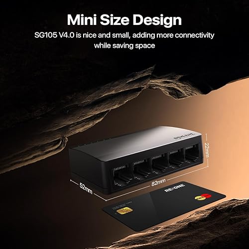 Miniatura 3 de Tenda SG105, conmutador Gigabit de 5 puertos, interruptor Ethernet no administrado, divisor Ethernet de oficina, Plug & Play, estuche de plástico,