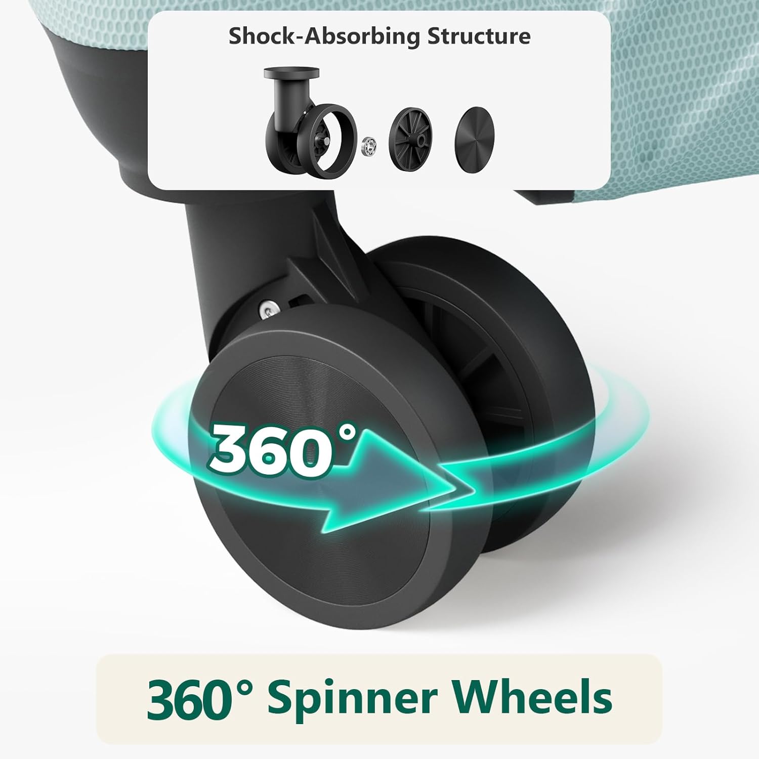 28 Inch Checked Luggage, ABS Hardside Suitcase with Spinner Wheels, TSA Security Lock, Lightweight Large Luggage for Women, Men, Expandable Travel Suitcase for Business, Road Trips & Family Vacations - Image 4