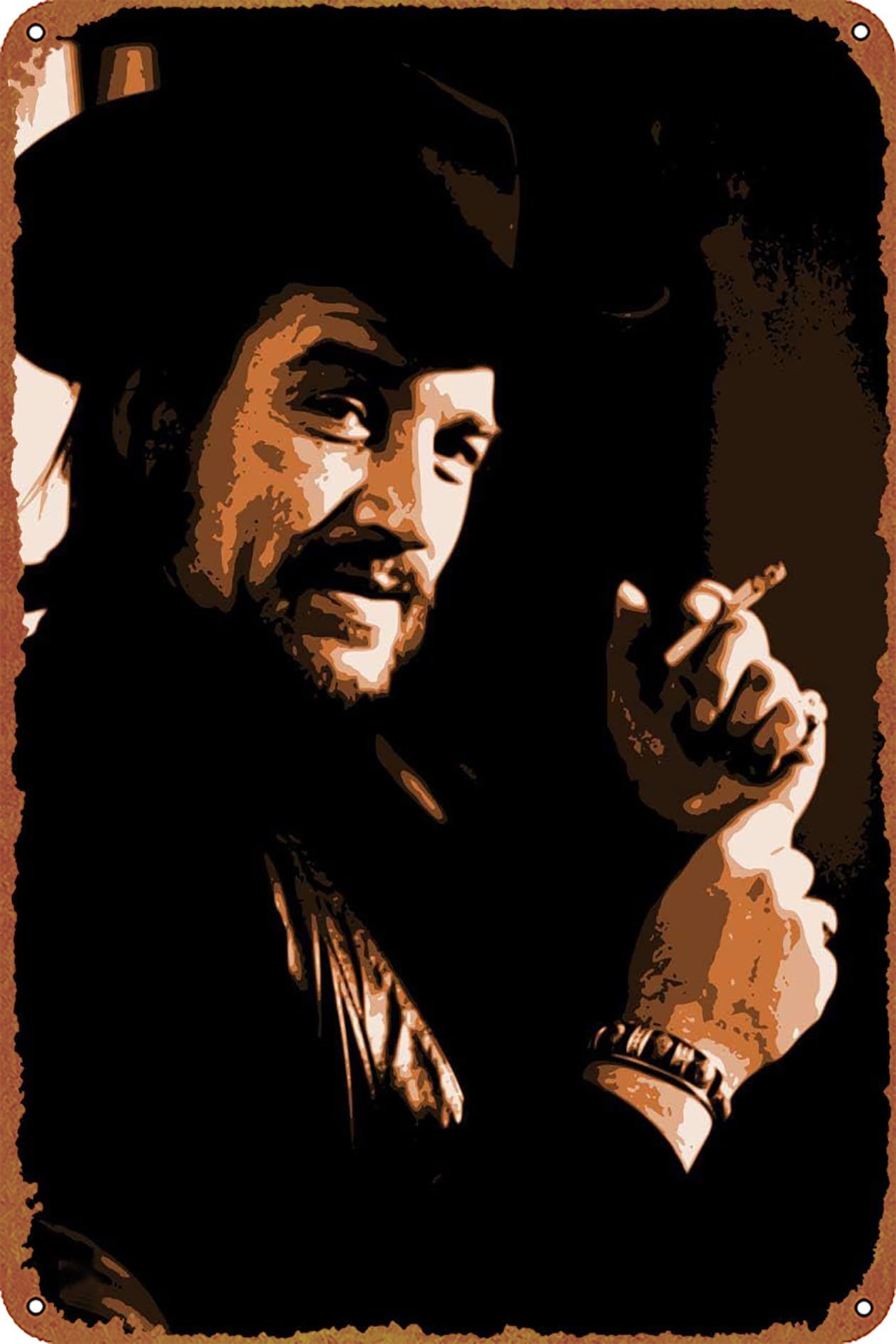 Country Musicians Waylon Jennings Music Poster Metal Tin Sign Retro Wall Signs for Home Cafe Bar Pub Wall Decor 8x12 inch
