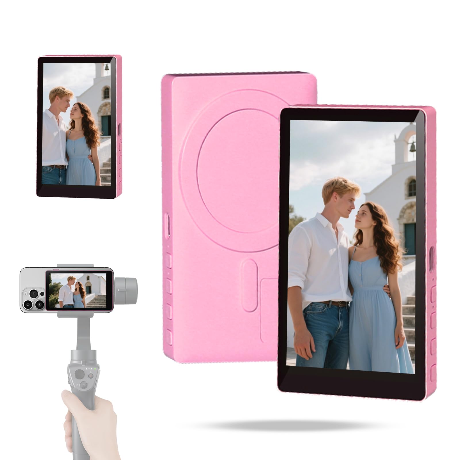 Magnetic Vlog Selfie Monitor Screen for iPhone & Android – Wireless Back Camera Display with 1080P/4K Support, Bluetooth Remote, Perfect for TikTok, Live Streaming & Content Creators-image-45