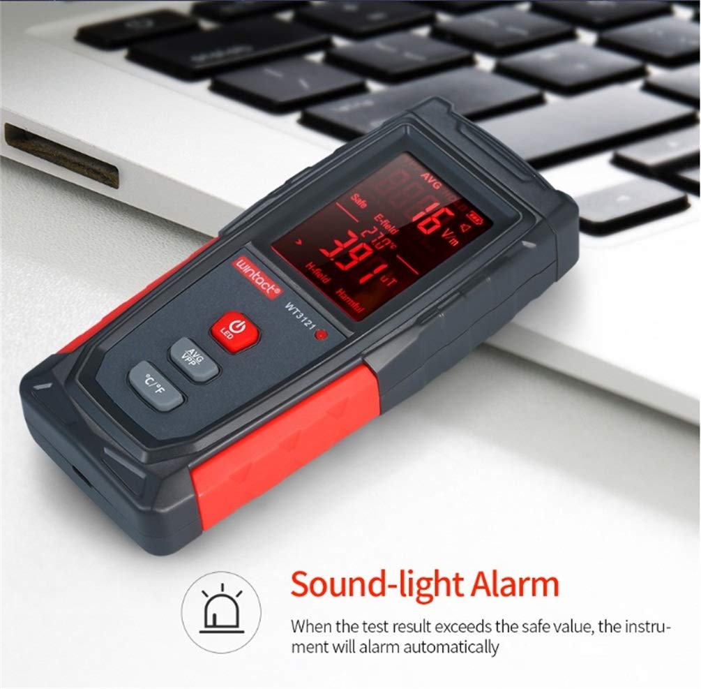 Digital EMF Meter Color LCD Display Electric Magnetic Field Electromagnetic Radiation Tester Handheld Dosimeter Detector