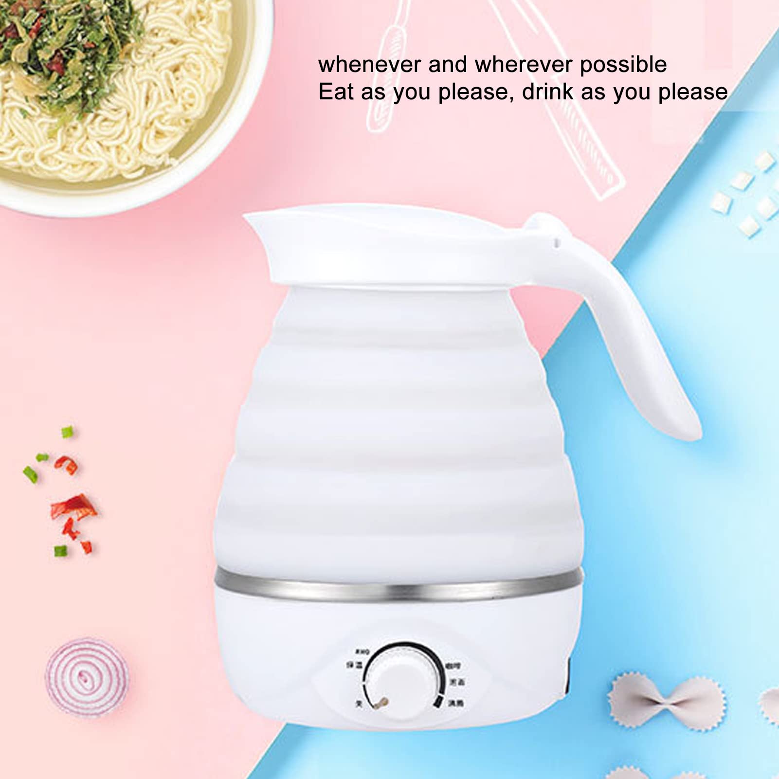 Bouilloire électrique Pliante de Voyage 0.7L 850W Chauffe-eau Pliant Polyvalent en Acier Inoxydable 304 de qualité Alimentaire Réfrigération Inférieur pour le Camping (Prise UA 220V) : Amazon.fr: Cuisine et Maison