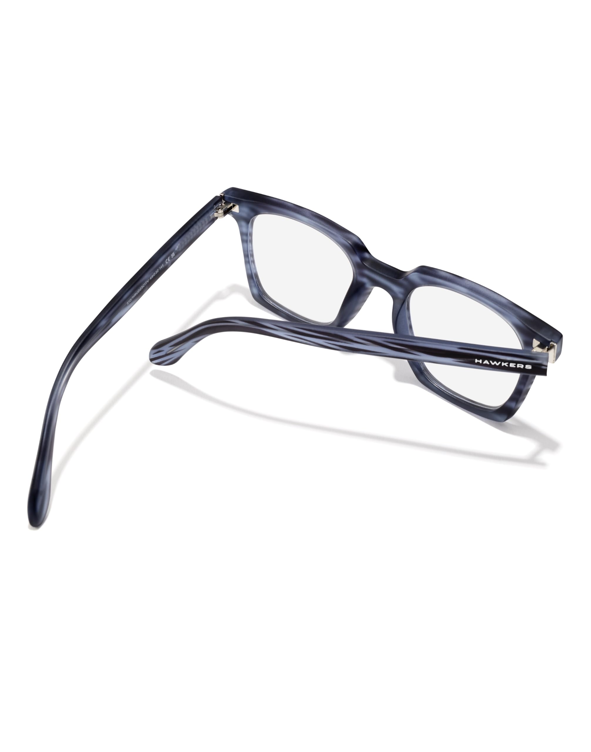 HAWKERS Brille mit Sehstärke für Herren und Damen optional mit Sonnenbrillentönung oder Blaulichtfilter, Quadratisch, gefertigt aus TR90 (inklusive Brillenetui)