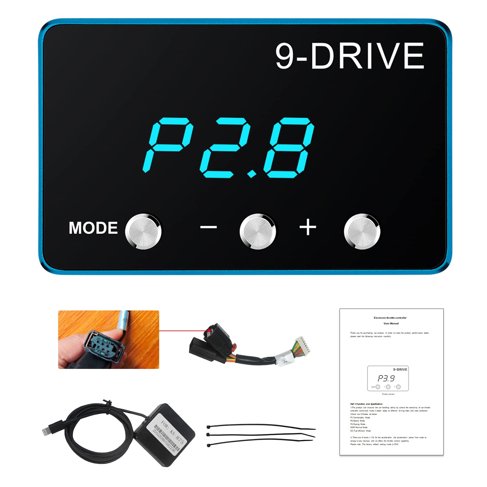 JINKEY Throttle Response Controller, 9 Drive Throttle Controller 9 Mode Electronic Racing Accelerator for BMW 2002-up,for MINI COOPER 2002+, COOPER COUNTRYMAN 2010+ FOR HYUNDAI FOR LAND ROVER