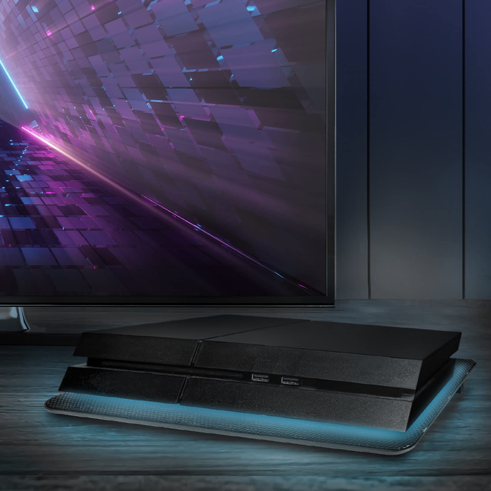 Eaxus® Padeax - Raffreddatore Premium adatto a laptop/notebook e PlayStation 5/4 - Supporto per ventola LED compatibile con PC, PS4, PS4 Pro, PS5 & Co.