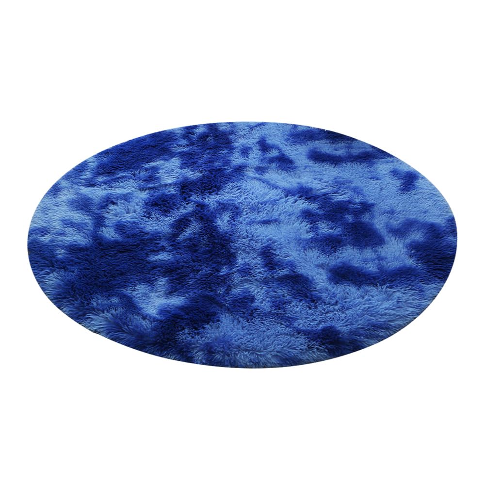 Ultra Soft Round Shaped Indoor Modern Area Rugs Fluffy Non-Slip Floor Carpets Silky Mat for Living Room Bedroom