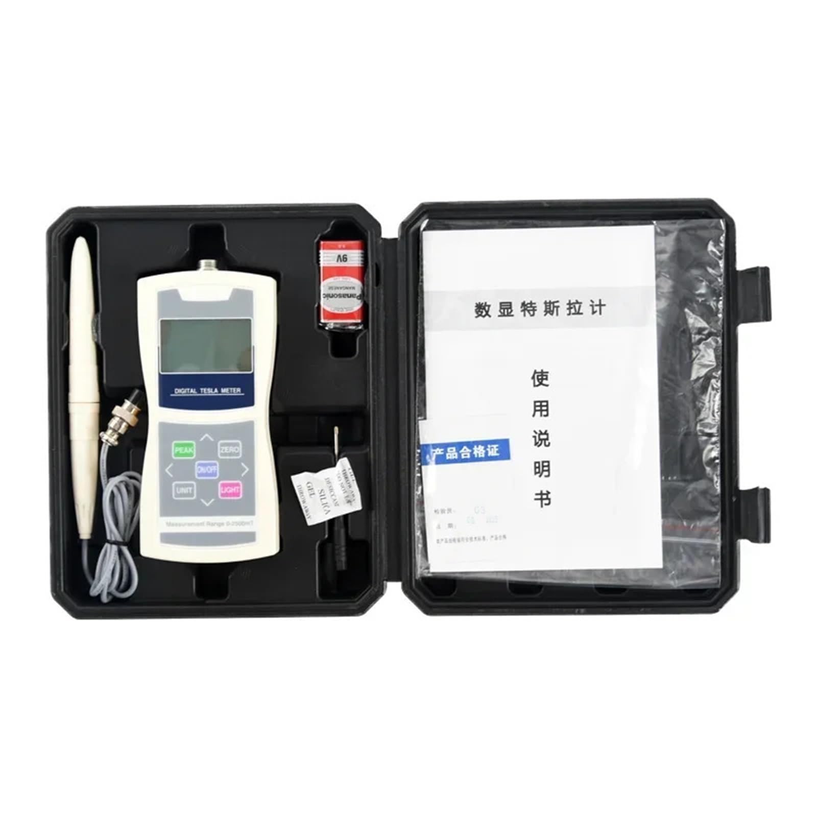 Medidor de campos electromagnéticos Medidor Digital De 0-2400mt, Imán Permanente, Gauss, Prueba Campo Superficie Flujo Magnético Portátil para construcciones(Accuracy2.0)