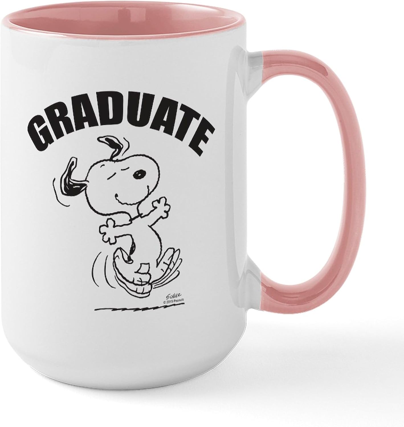 CafePress Snoopy Graduate Dance 15 Oz Ceramic Large Mug 15 oz (444 ml) Ceramic Coffee Mug