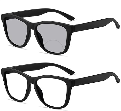 Gafas de sol de transición fotocrómicas bifocales para lectura para hombres con estilo deportivo para lectores de computadora